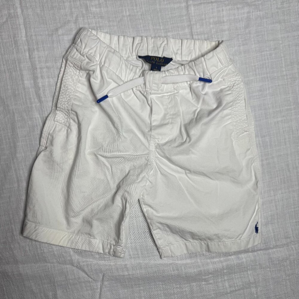 Polo Ralph Lauren White Shorts, drawstring with Blue Horse size 7